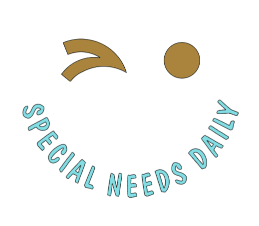 Logo with a stylized eye and text 'Special Needs Daily'.