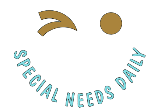 Logo with a stylized eye and text 'Special Needs Daily'.
